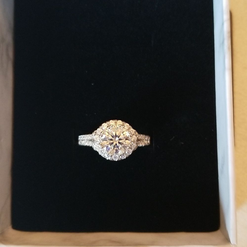 Moissanite 2 carat size 8 ring